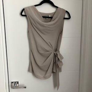 Sleeveless top with side tie
